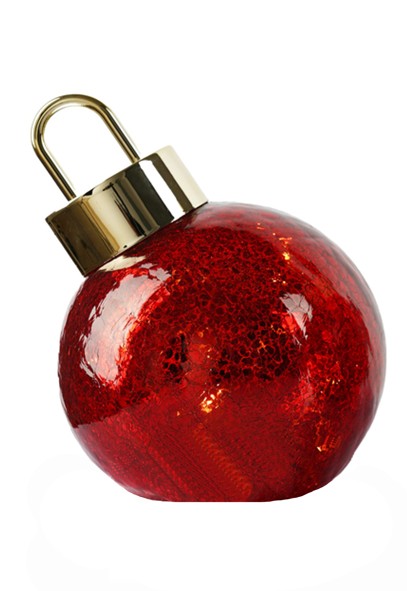 LED Glas Kugel rot zum Auftstellen Kugel D:12cm