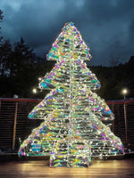 LED Tannenbaum Candy Outdoor aus Metall mit 720LED Micro Light Farbige PET Streifen