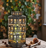 Laterne Forest 3er Set aus Metall Schwarz gold