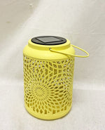 LED Solar Laterne in Gelb D12.5cm x H17.5cm