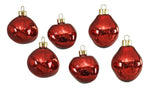 Weihnachtskugel Glas organic 6er Set dunkel rot mercury D6-7cm