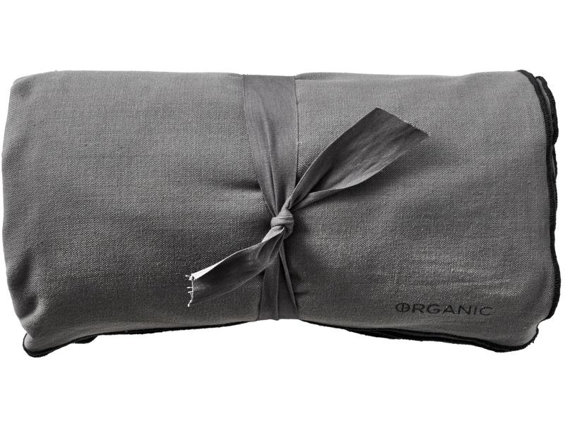 Nappe bio Södahl 140 cm x 3,5 m, gris/noir 