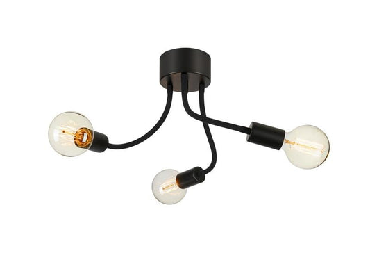 Lampada da soffitto Markslöjd Medusa 3L 3x E27, nera