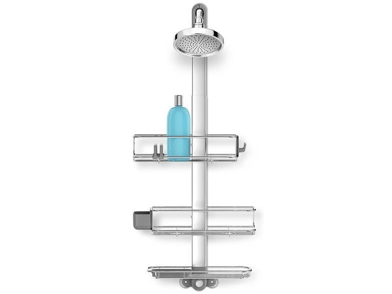 Porta prodotti per doccia Simplehuman Shower Caddy 70 - 100 cm, argento