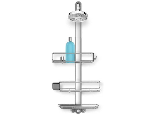 Porta prodotti per doccia Simplehuman Shower Caddy 70 - 100 cm, argento