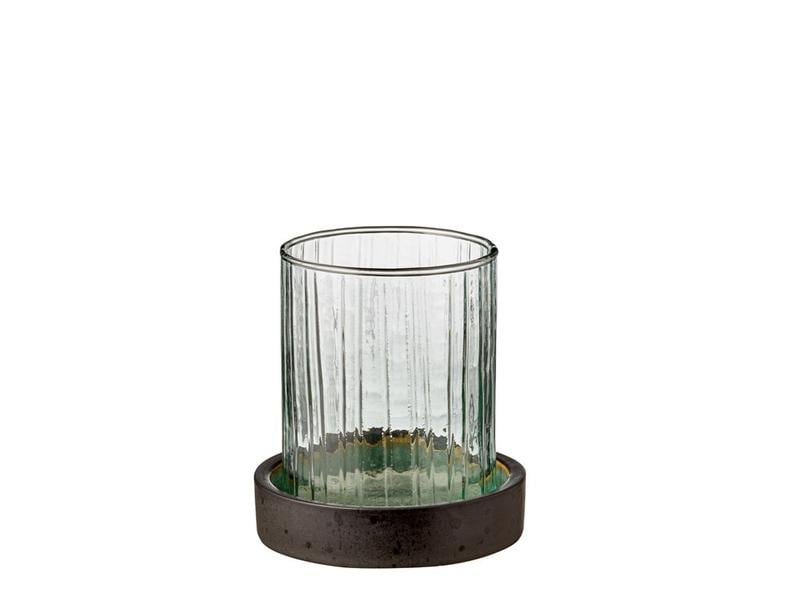 Lanterne tempête Bitz 11 cm, verre, vert