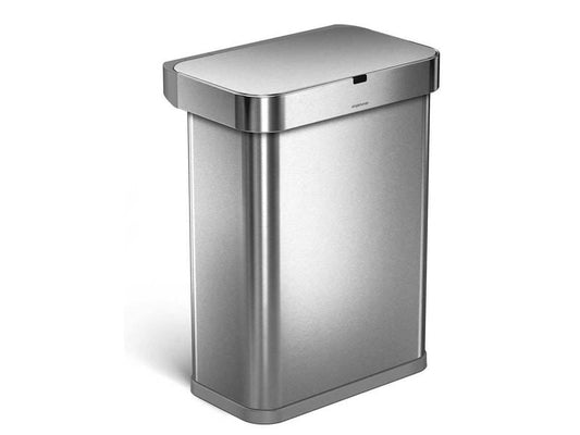 Simplehuman Sensorabfalleimer 58 l, Silber