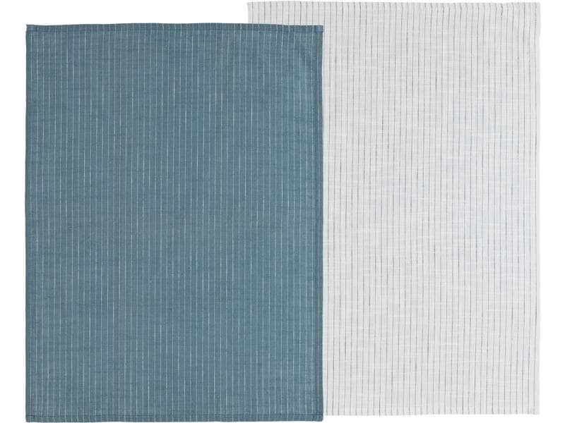 Södahl Geschirrtuch-Set Chambray Soft 2 Stück, Blau/Weiss