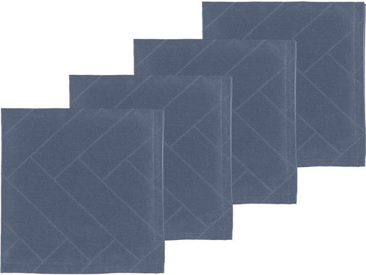 Södahl Stoffserviette Tiles 45 cm x 45 cm, 4 Stück, Blau