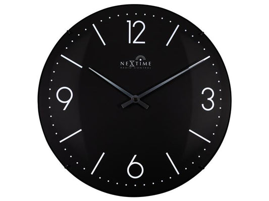 NeXtime Funk-Wanduhr Atomic Ø 35 cm, Schwarz