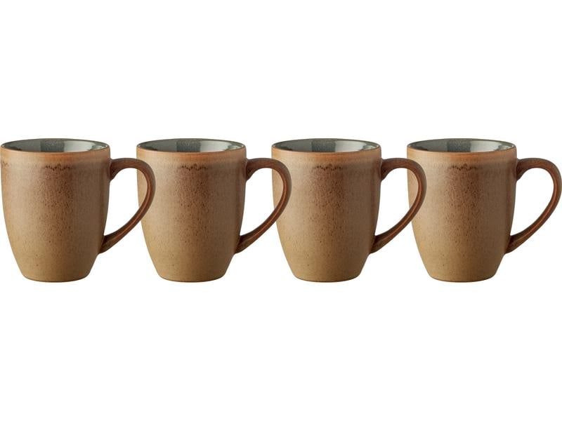 Tasse à café Bitz Wood 300 ml, lot de 4, Bois/Forêt