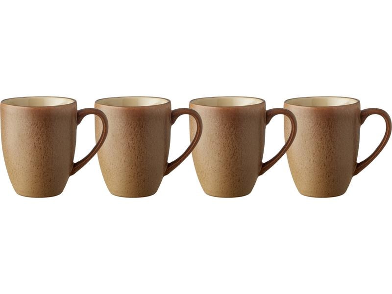 Tasse à café Bitz Wood 300 ml, lot de 4, bois/sable