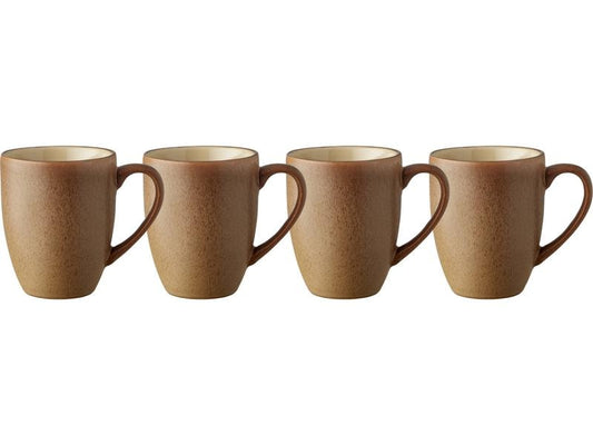 Tasse à café Bitz Wood 300 ml, lot de 4, bois/sable