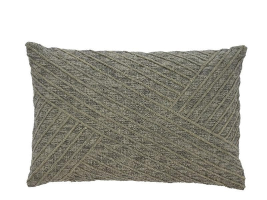 Södahl Kissen Diagonal 40 cm x 60 cm, Grau/Khaki