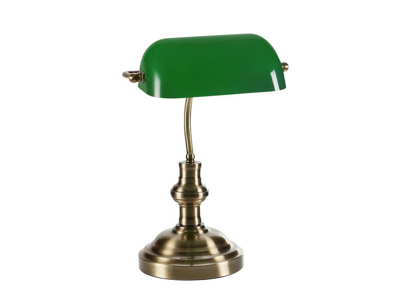 Lampada da tavolo Markslöjd Bankers, 42 cm, E14, verde