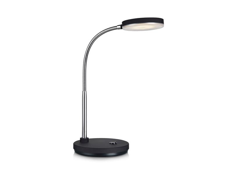 Lampada da tavolo Markslöjd Flex, 3000K, 5W, nero/cromo