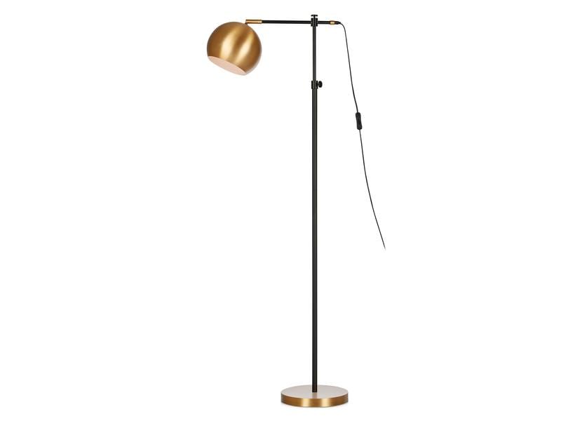 Markslöjd lampadaire Chester, E27, max.40W, noir/bronze