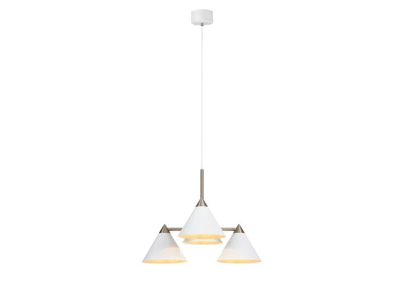 Lampada a sospensione Markslöjd Klint, 4 x E14, max 40W, bianco/acciaio