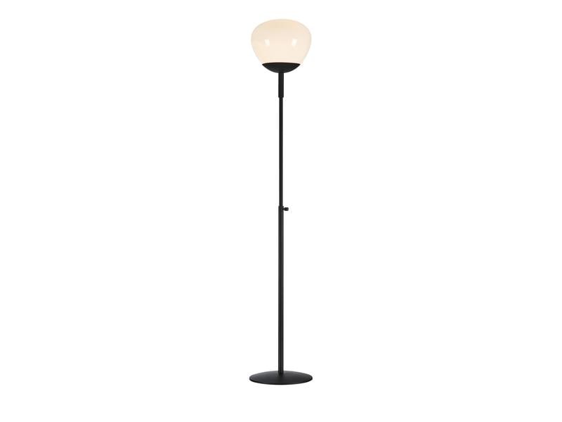 Lampada da terra Markslöjd Rise, E27, massimo 40W, nero/bianco