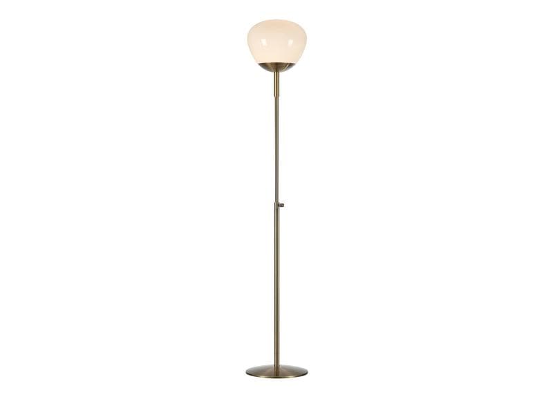 Markslöjd lampadaire Rise, E27, max.40W, antique/blanc