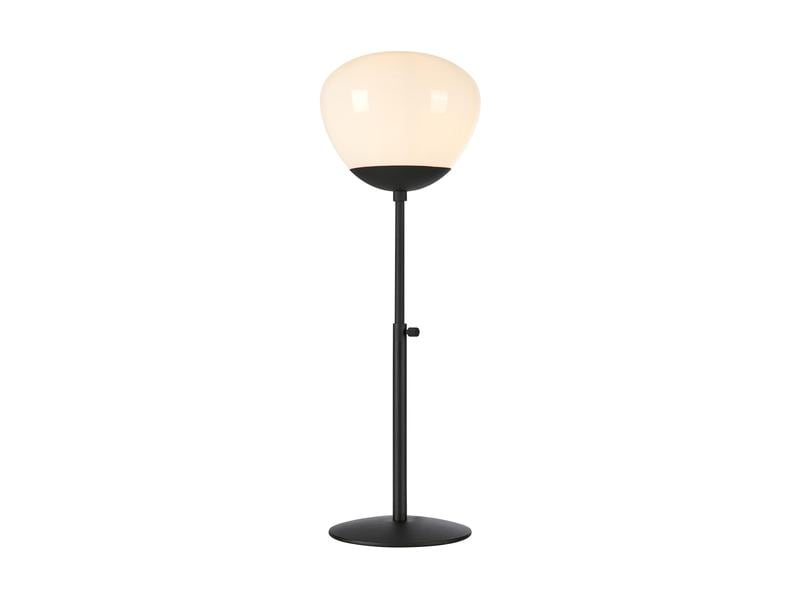 Lampada da tavolo Markslöjd Rise, E27, massimo 40W, nero/bianco