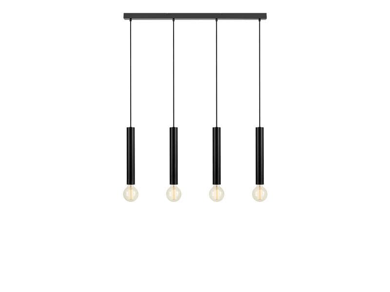 Lampada a sospensione Markslöjd Sencillo, 4 x E27, massimo 40 W, nera