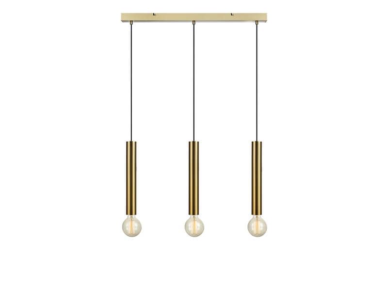 Lampada a sospensione Markslöjd Sencillo, 3 x E27, massimo 40 W, ottone