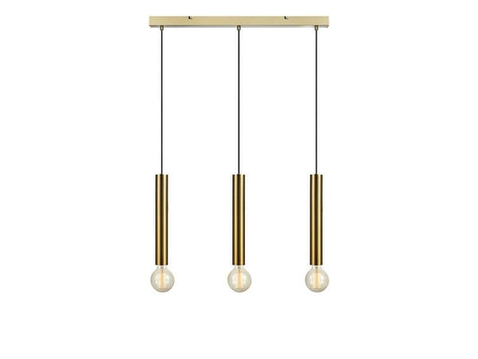 Lampada a sospensione Markslöjd Sencillo, 3 x E27, massimo 40 W, ottone