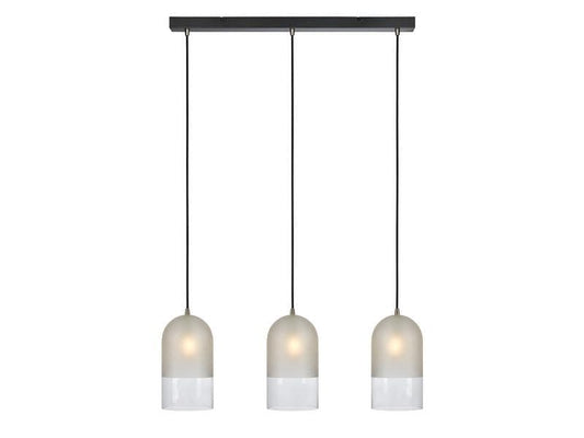 Lampada a sospensione Markslöjd Cope, 3 x E14, satinata/nera