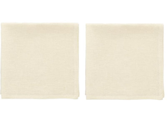 Södahl Stoffserviette Pure Linen 45 cm x 45 cm, 2 Stück, Crème