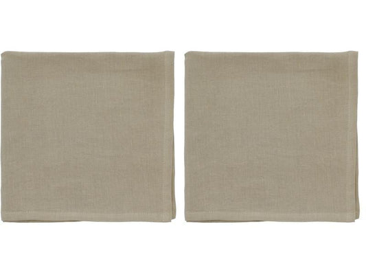 Södahl Stoffserviette Pure Linen 45 cm x 45 cm, 2 Stück, Beige