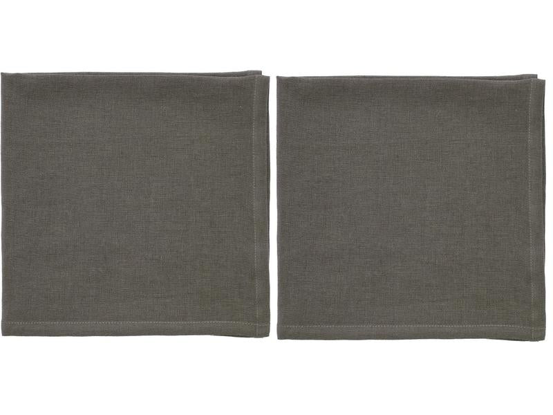 Södahl Stoffserviette Pure Linen 45 cm x 45 cm, 2 Stück, Braun