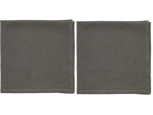 Södahl Stoffserviette Pure Linen 45 cm x 45 cm, 2 Stück, Braun