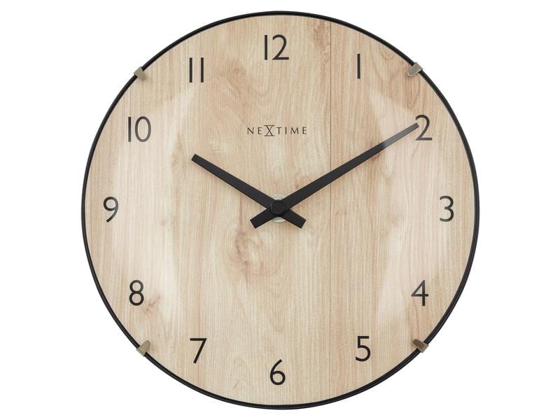 NeXtime Wanduhr Edge Wood Mini Nature