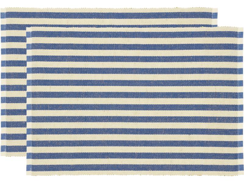 Södahl Tischset Statement Stripe 48 cm x 33 m, 2 Stück, Beige/Blau