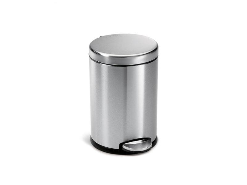 Poubelle à pédale Simplehuman 4,5 l, argent mat