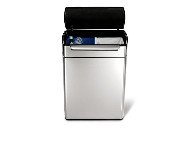 Conteneur de recyclage Simplehuman CW2018 48 litres, argent