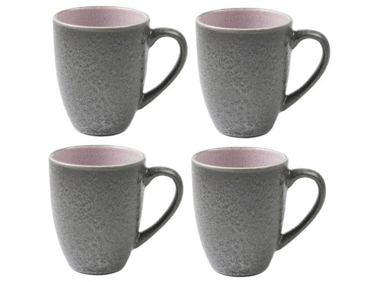 Bitz Kaffeetasse 300 ml, 4 Stück, Grau/Pink