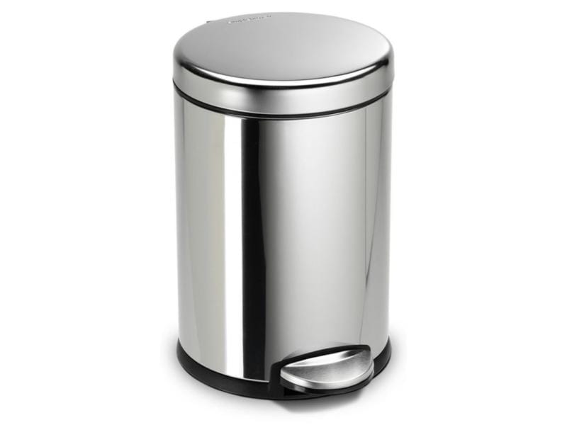 Poubelle à pédale Simplehuman 4,5 l, argent poli