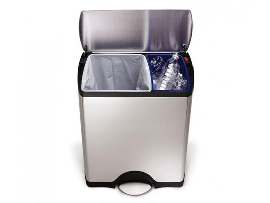 Simplehuman Recyclingbehälter CW1830 46 Liter, Silber