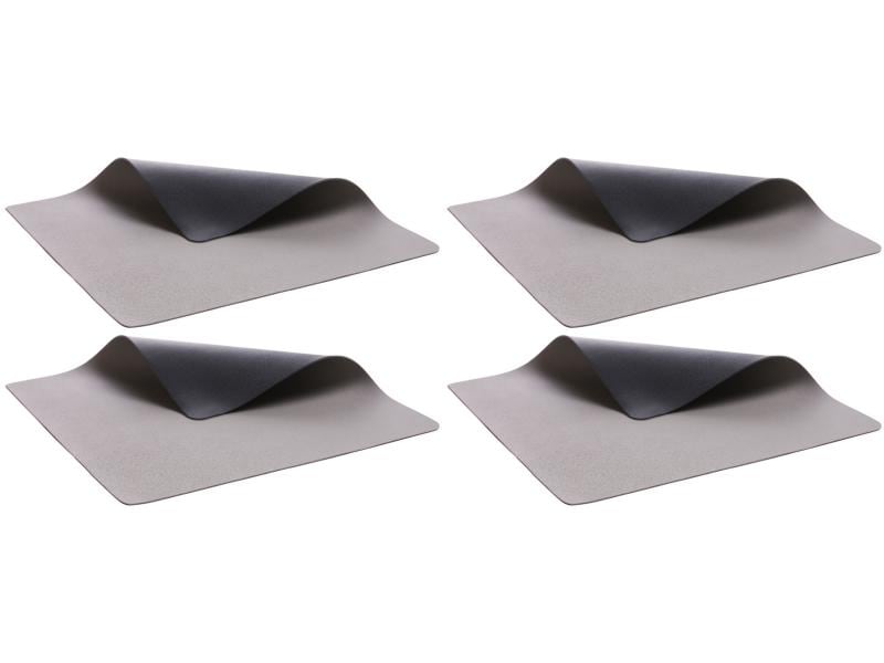 Set de table Bitz 33 cm x 46 cm, 4 pièces, noir/gris