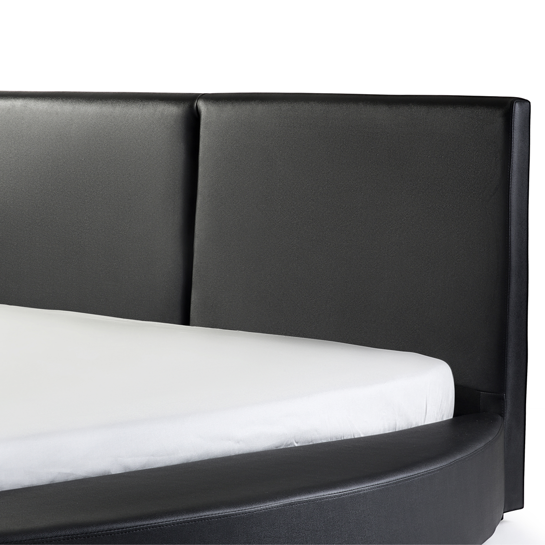 Lederbett schwarz Lattenrost 180 x 200 cm LAVAL