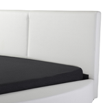 Lederbett weiss Lattenrost 180 x 200 cm LAVAL