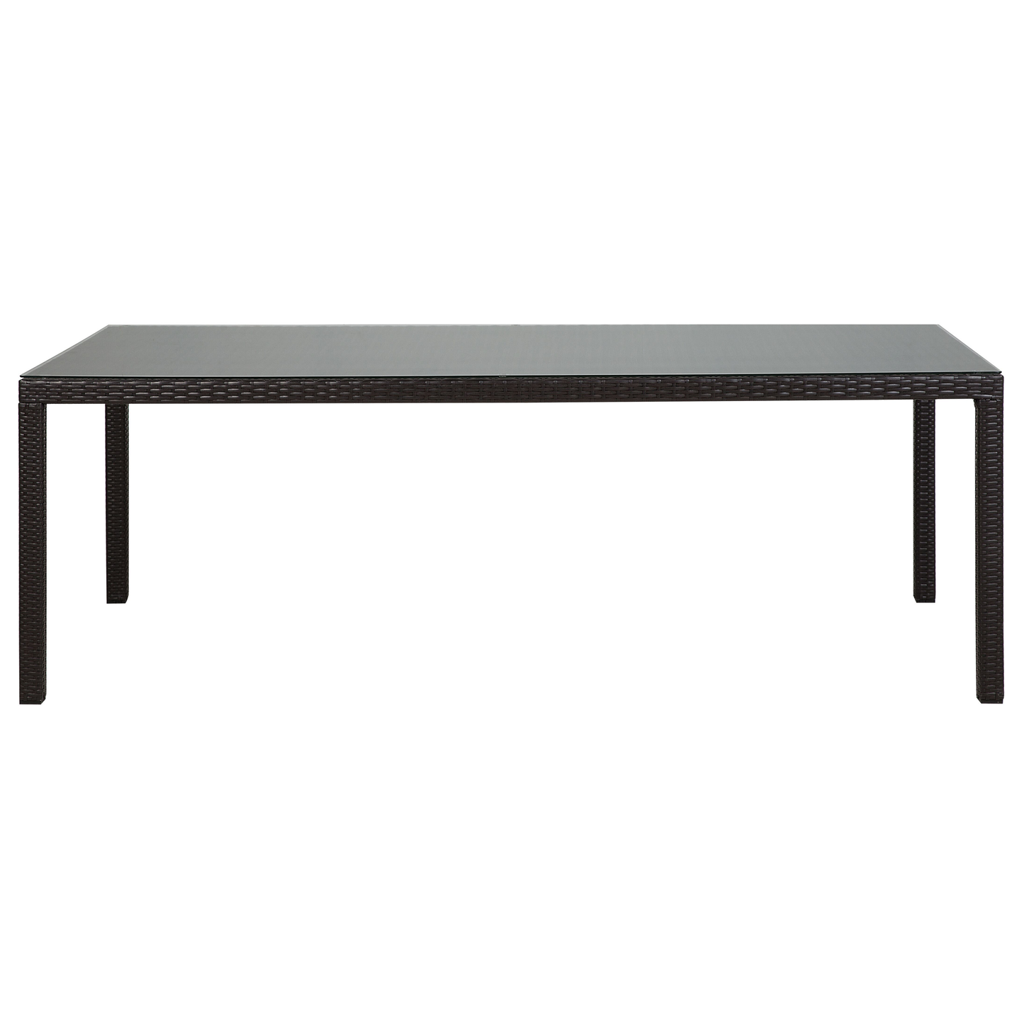 Gartentisch ITALY 220 cm 100 cm Glas Dunkelbraun