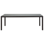 Gartentisch ITALY 220 cm 100 cm Glas Dunkelbraun