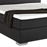 Boxspringbett Stoff PRESIDENT 180 x 200 cm Schwarz