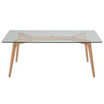 Couchtisch rechteckig Glas 60 x 120 cm HUDSON