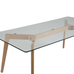 Couchtisch rechteckig Glas 60 x 120 cm HUDSON