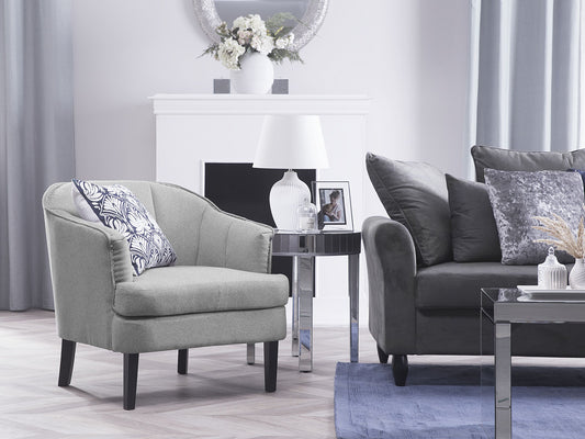 Sessel ELVERUM Stoff Hellgrau