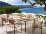 Gartentisch 200 x 90 cm Massivholz Braun VIAREGGIO